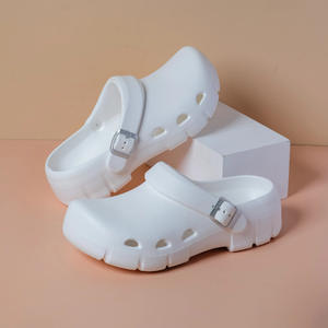 Zuecos Retro Franceses para Mujer, Suela Gruesa Antideslizante, Punta Cerrada, Estilo Enfermera, Blanco, Caqui, Marrón, Negro, para las Cuatro Estaciones - Product Image 5