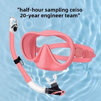 Équipement de plongée sous-marine professionnel unisexe en silicone pliable plein tuba sec lunettes de plongée