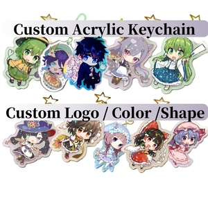 Làm cho thiết kế của bạn in tùy chỉnh Acrylic Keychain/Holographic Charms Anime Epoxy Keychain bán buôn kim loại cao su PVC Móc chìa khóa - Product Image 2