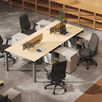 Poste de travail de bureau pour personnel financier E0, protection environnementale, minimaliste, cabine cloisonnée pour deux personnes, haut de gamme, pour employés