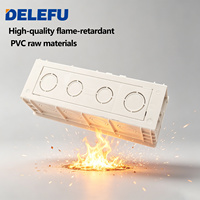 Boîtier de jonction électrique encastré DELEFU 195 Type 4 Gang PVC, ignifuge, pour interrupteur mural et prise, 187x70x50mm