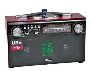 Kemai MD1702BT木纹复古无线Airplay无线齿扬声器高灵敏度天线3波段收音机