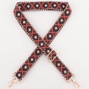 Correas de bolso de poliéster tejidas a rayas coloridas, hebillas de Metal duraderas, ganchos creativos y elegantes, bolso Diy, monedero, accesorio de decoración - Product Image 4