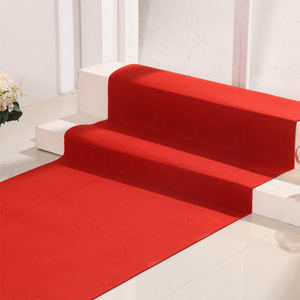 Tapis en polaire rouge personnalisé, tissé en polyester pour un usage domestique, pour la scène de mariage, l'ouverture d'un magasin, l'événement de bienvenue - Product Image 3