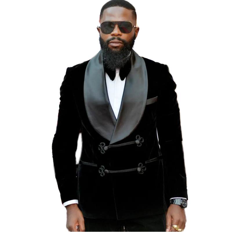 Ulnomio Hommes Blazer De Dîner D'affaires Veste De Smoking à Revers