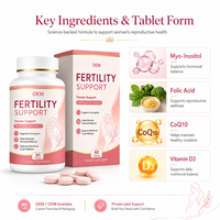 Comprimés de bien-être pour la fertilité des femmes professionnelles, OEM, marque privée, étiquette blanche, supplément de santé reproductive à base d'inositol, de vitex et de maca