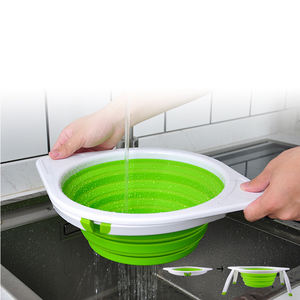 <span class=keywords><strong>Panier</strong></span> d'égouttage en silicone <span class=keywords><strong>pliable</strong></span> et extensible, résistant à la chaleur, portable, compatible lave-vaisselle et écologique - Product Image 3