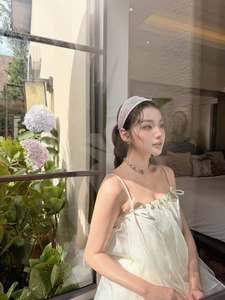 Wholesale Women Coquette Sheer Organza Mini Dress Rhinestone Neckline Babydoll Fairycore Party Dress Custom - Product Image 3