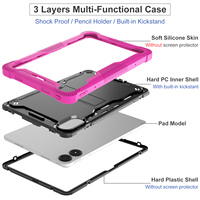 Coque antichoc en silicone PC rose vif de qualité supérieure avec support pour tablette Redmi Pad Pro 12.1 – Nouveauté 2026 en promotion