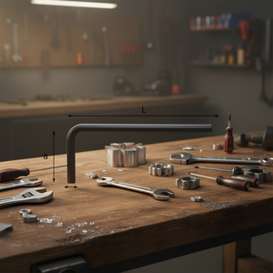 Llave hexagonal en forma de L de 280 N de longitud para uso mecánico de precisión - Product Image 3