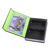 Boîtes d'emballage pour jeux de cartes en matériaux recyclés écologiques, doublure en éponge, laminage mat, design personnalisé, éducatif