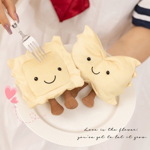 Jelly Breakfast Dessert Hot Dog Cinnamon Roll Lemon Egg Tart Doll Creative Children Plush Toy Polyester 11-30cm Wholesale - Product Image 4