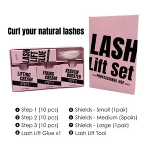 Kit de rehaussement de cils certifié SGS, marque privée, booster de kératine, qualité professionnelle, liquide et crème sans odeur, naturel et temporaire - Product Image 5