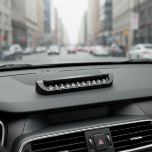 Placa de Matrícula Temporal de Lujo Personalizada para Vehículos, Placa de Estacionamiento Oculta con un Clic, Señal de Reubicación de Coche de Aleación de Aluminio - Product Image 3
