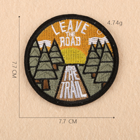 Parche bordado personalizado para aventura, parche bordado con motivo de explorador al aire libre, senderismo, estrellas, Luna, montaña, Camping, novedad