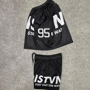 Setelan pakaian olahraga 2 potong, setelan baju olahraga sepak bola poliester, baju jaring dan celana pendek, setelan Jersey Jersey sepak bola 100% poliester, pakaian olahraga sepak bola - Product Image 2