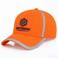 Casquette de sécurité réfléchissante personnalisée en sergé 6 panneaux, haute visibilité, orange fluorescent, imperméable, vêtements de travail, logo d'entreprise, vente en gros B2B