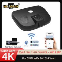HOLROADX Enregistreur vidéo 4K Plug&Play DashCam pour GWM WEY 80 2024 Vision nocturne Enregistrement en boucle Contrôle par application Wifi Capteur G