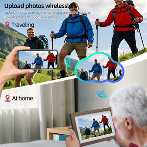 กรอบรูปดิจิตอลขนาด 10.1 นิ้ว หน้าจอ IPS HD ความละเอียด 1280x800 ควบคุมผ่านแอพ ไร้สาย รองรับคลาวด์ หน่วยความจำ 32GB เชื่อมต่อ WIFI ขายส่ง - Product Image 2
