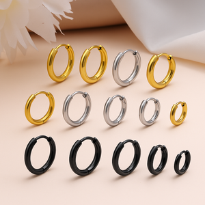 卸売 G23 チタン製 フレキシブルでおしゃれなピアスジュエリー ミニマリスト 2mm フープイヤリング ラウンドハギー軟骨フープイヤリング - Product Image 1