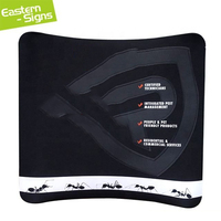 Support pliable en aluminium de 8 pieds avec dessus incurvé pour bannière de toile de fond portable, idéal pour les salons professionnels