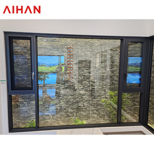 Aihan hiện đại Hurricane-proof cao-tác động màu đen hợp kim nhôm khuôn cửa sổ cho nhà bếp mỏng hồ sơ nhôm cửa sổ cửa ra vào - Product Image 2