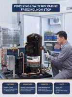 Compresseur à spirale en acier inoxydable 7,5 CV ZF25KQE-TFD-5L0 avec injection de liquide 25 000 BTU 40 kg pour la réfrigération basse température