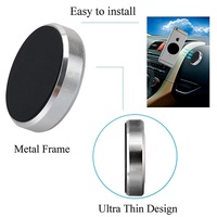 Support de téléphone portable magnétique en métal, 2 pièces, poignée murale pour téléphone, autocollant sur grille de ventilation, pour voiture