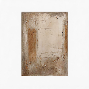 Modern Wabi Sabi Rustic Textured Wall Art Unframed Beige <strong>Neutral</strong> Abstract Canvas <strong>Print</strong> for Minimalist Interior Design - Product Image 5