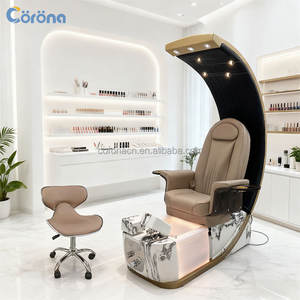Moderne Luxus-Nagelstudio-Möbel Professioneller Rohrloser Whirlpool Verstellbarer <span class=keywords><strong>Massage</strong></span>-Fußbad-Maniküre-Pediküre-Stuhl - Product Image 1