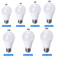 Meilleure vente, ampoule Led à économie d'énergie B22 E27 5W 7W 9W 12W 20W DOB forme A, ampoule Led Skd, matière première