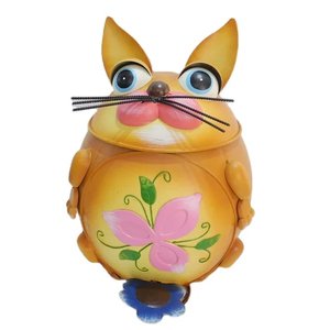 Bán Buôn Sáng Tạo Dễ Thương Động Vật Kim Loại Thùng Rác Có Thể Chân Đạp Chất Thải Bin Cho Ngoài Trời Lưu Trữ Cho Trang Trí Sân Vườn Vật Liệu Sắt - Product Image 4