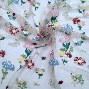 スポットマルチカラーネット布とげ修理花蝶動物デザインレース生地 - Product Image 6