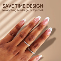 Hanyinails Haute Qualité Court Amande Doux Gel X Press Pro Kit French Press Acrylique Nail Extension pour Ongles Artificiels