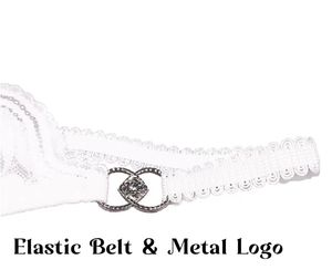 Culottes tentantes femmes taille basse t-back voir à travers la dentelle évider broderie érotique bandes minces avec anneau en métal - Product Image 5