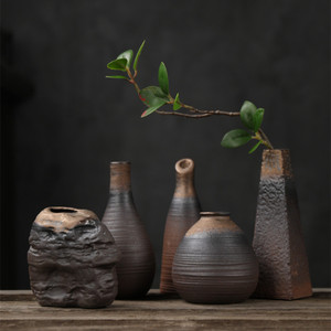 Mini piccoli <span class=keywords><strong>vasi</strong></span> di fiori tradizionali cinesi in stile retrò vaso in ceramica grezza <span class=keywords><strong>vasi</strong></span> in ceramica fatti a mano - Product Image 1