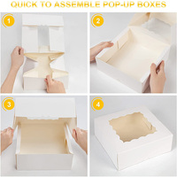 Fabricant de boîtes à gâteaux personnalisées boîtes à pain en papier blanc boîtes d'emballage à gâteaux jetables en carton carré