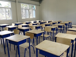 Prefab phẳng gói <span class=keywords><strong>container</strong></span> trường ký túc xá căng tin cấu trúc với shock-proof Breathable thiết kế hiện đại cho Châu Phi - Product Image 2