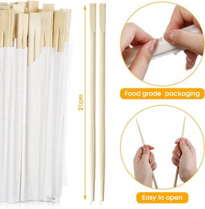 Juego de <span class=keywords><strong>palillos</strong></span> de bambú <span class=keywords><strong>servilleta</strong></span> tenedor de madera envuelto biodegradable desechable - Product Image 2