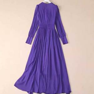 Butik toptan <span class=keywords><strong>2025</strong></span> bahar yeni moda kadın Cinched bel zayıflama pileli çiçek zemin-uzunluk puf 2XL gün tatil için - Product Image 4