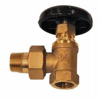 Robinet de radiateur droit en laiton, vanne thermostatique de contrôle de la température, robinet de radiateur en laiton Pn16