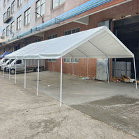 Abri de voiture en acier moderne multifonctionnel 5x10m - Abri commercial pour événements en plein air, garage pour voiture domestique, durable, imperméable