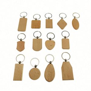 Llaveros de Madera Personalizados Ys65 con Logotipo, Llavero de Madera de Haya, Llaveros de Madera para Sublimación, Espacios en Blanco para Grabado Láser de Logotipos - Product Image 5