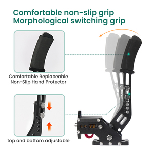 SIMSONN 16 Bit USB <span class=keywords><strong>PC</strong></span> Freno de mano Simulador de carreras Joysticks Venta al por mayor Controladores de juego de <span class=keywords><strong>color</strong></span> rojo con controles de sensor Hall - Product Image 4