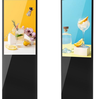 Kiosque tactile vertical sur pied pour téléviseur 4K 55 pouces, écran d'affichage publicitaire intérieur, écran LCD LED numérique HD