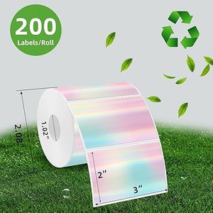 Nhãn nhiệt 3x2-inch, nhãn dán nhiệt ba chiều cầu vồng, nhãn dán nhiệt flash tự làm, Mã Vạch, Thư - Product Image 2