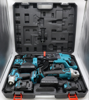 Ensemble d'outils électriques 4 pièces en gros : Perceuse sans balais 10 mm, Clé à chocs, Meuleuse d'angle 125 mm et Marteau perforateur rotatif 3 fonctions 26 mm.