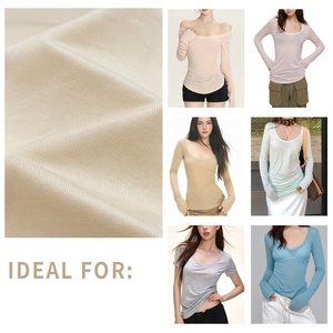 Tela Ligera de 170 g/m², 95% <span class=keywords><strong>Lyocell</strong></span> Tencel, 5% Spandex, Tejido de Punto Ecológico y Renovable, Sensación Fresca, Absorbe la Humedad, para Ropa de Verano - Product Image 4