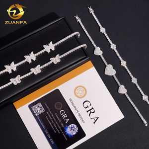 Elegante Brazalete de Tenis con Diamantes de Imitación en 4 Estilos, Brazalete de Plata 925 con Diamantes de Moissanita VVS, Joyería Hip Hop para Mujer - Product Image 4