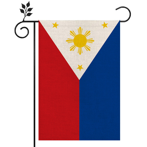 Drapeau des Philippines en lin de haute qualité pour l'extérieur, 12*18 pouces, plus de styles au choix - Product Image 1